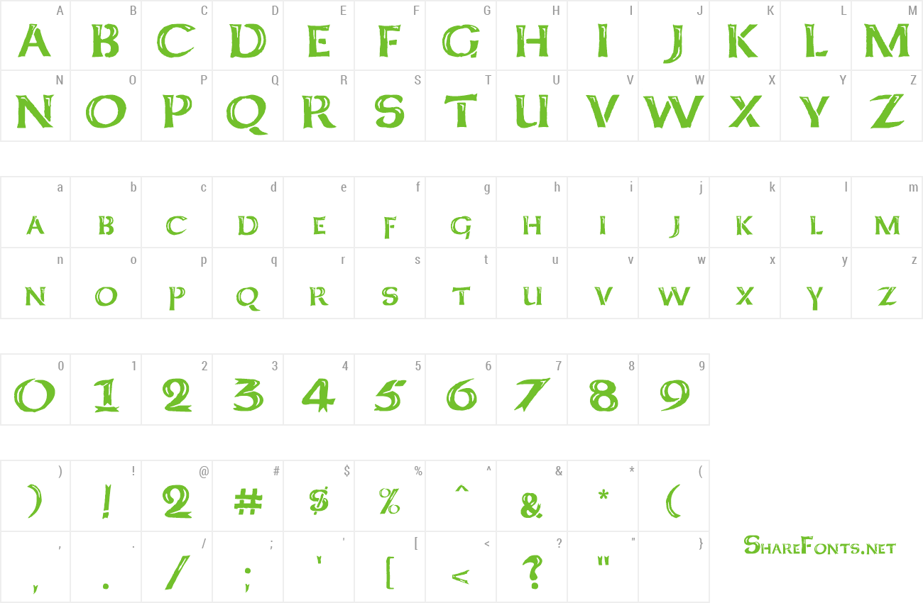 Font Kelt Caps Freehand preview